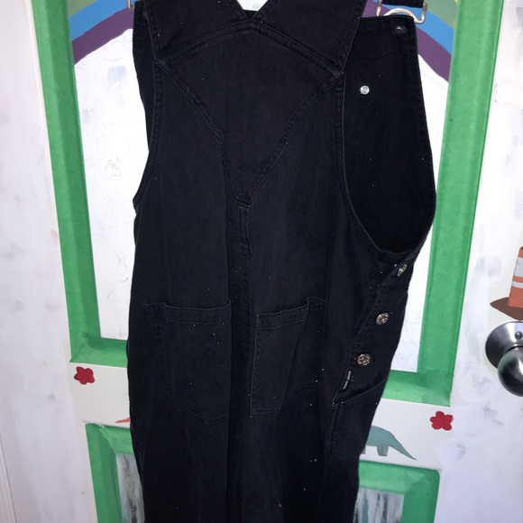 Dark denim oversized overall shorts - Picture 4 of 4